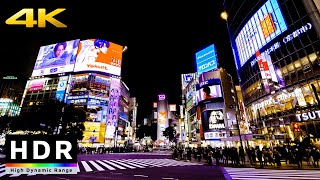 【4K HDR】Night Walk in Tokyo Shibuya 東京散歩 [upl. by Strader]