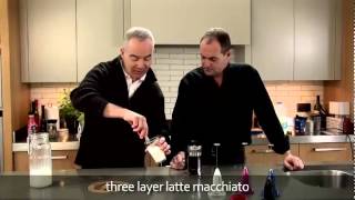 aerolatte  milk frother makes three layer caffè latte macchiato [upl. by Skiest]