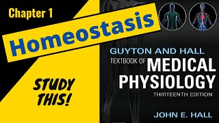 Guyton and Hall Medical Physiology Chapter 1 REVIEW Homeostasis  Study This [upl. by Notsew684]