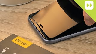 Olixar iPhone 11 Privacy Tempered Glass Screen Protector Review [upl. by Childers674]