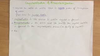 Crystallization and Recrystallization  Major Diffrence [upl. by Salokin]