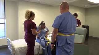 Physical Therapy Transfer Training  How To Transfer From Wheelchair To Bed [upl. by Airdnekal]