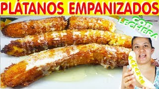 Como hacer Plátanos Fritos Empanizados [upl. by Eisse]