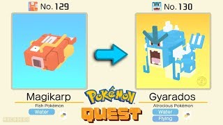 Pokémon Quest Magikarp Evolved Into Gyarados  Pokémon Evolution Tips and Guides [upl. by Yhpos895]