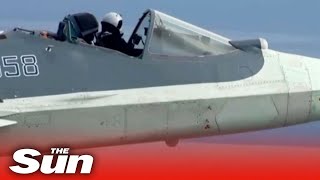 Russian pilot flies fighter jet with NO ROOF at speeds of 1300mph [upl. by Llevram967]