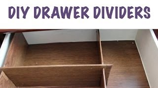 CHEAP ORGANIZING DIY Drawer Dividers [upl. by Nirda]