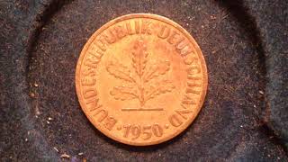 10 Pfennig Coin Of Germany Dated 1950 [upl. by Nnagrom]