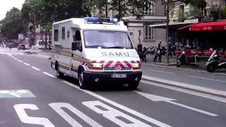 Paris Ambulance French Siren Responding [upl. by Ynavoeg]