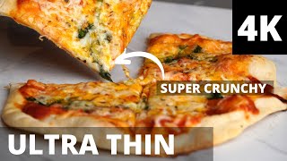 Ultimate Thin Crust Pizza 🍕 Recipe ITS CRUNCHY [upl. by Justis]