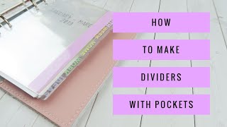 How To Make Dividers With Pockets [upl. by Gerhard]