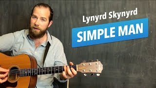 Guitar lesson for quotSimple Manquot by Lynyrd Skynyrd acoustic w chords [upl. by Honeyman]