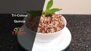 TriColour Quinoa  Perfect Quinoa  How to cook Quinoa  Quinoa Recipes  Healthy Recipe [upl. by Evette]