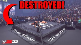 WWE 2K22 15 Things You Can DESTROY In Incredible Ways [upl. by Thgiwed]