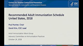 October 2018 ACIP Meeting  Adult amp ChildAdolescent Immunization schedule [upl. by Ahsyen]