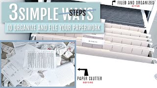 3 Simple Ways to Organize and File your Paperwork at Home  Judi the Organizer [upl. by Ahter702]