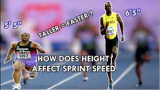 Height in Sprinting  Does height limit Sprint Speed [upl. by Irrehs]