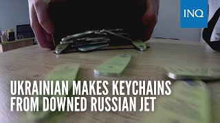 Ukrainian makes keychains from downed Russian jet [upl. by Ailsun]