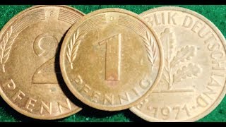 19502001 Germany 1 Pfennig Coin [upl. by Morse803]