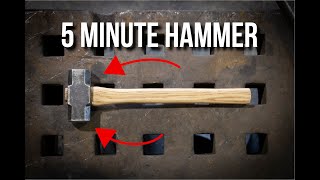 Making A BLACKSMITH HAMMER In 5 Minutes [upl. by Joni]