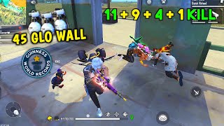 Ajjubhai 45 Glo Wall World Record Duo Challenge Gameplay  Garena Free Fire [upl. by Nonohcle]