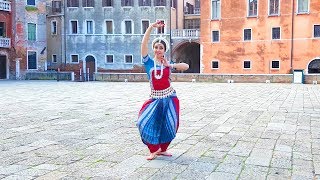 Morning Odissi dance practice in Venice Italy  Shankaravaranam Pallavi [upl. by Cyn]