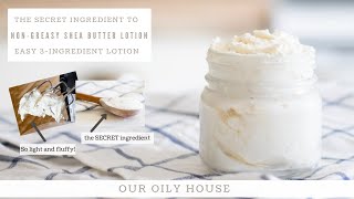 The Easiest Shea Butter Lotion Recipe  ONLY 3INGREDIENTS [upl. by Atonsah736]