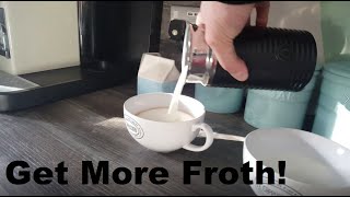 How to Get More Froth from Your Nespresso Coffee Aeroccino  Nespresso tips and help [upl. by Selij227]