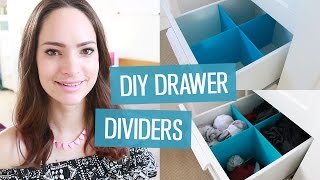 DIY drawer dividers  CharliMarieTV [upl. by Fenner558]