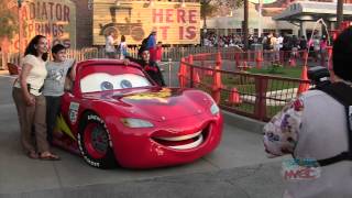 Talking Lightning McQueen meetandgreet in Cars Land at Disney California Adventure [upl. by Isyad766]