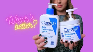 CERAVE MOISTURIZER 💦 LOTION or CREAM Which’s Better [upl. by Eugenides832]