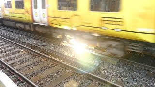 Merseyrail 507 009 making arcs at Birkdale station [upl. by Accebber]