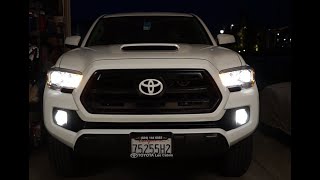 EASY 201620 3rd Gen Tacoma SR Fog Light Install NO SWITCHSTALK [upl. by Ytirehc838]