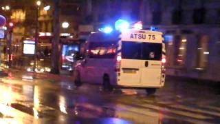 Paris Ambulance with Threetone French Siren [upl. by Irish]