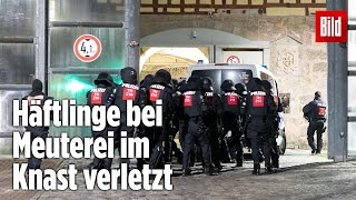 Gefängnismeuterei Polizei stürmt Knast in Thüringen  JVA Untermaßfeld [upl. by Bang]