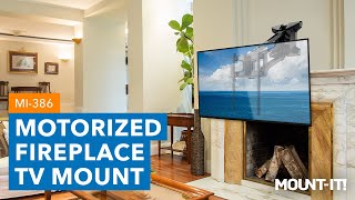 Motorized Fireplace TV Wall Mount  MI386 Features [upl. by Peltz77]